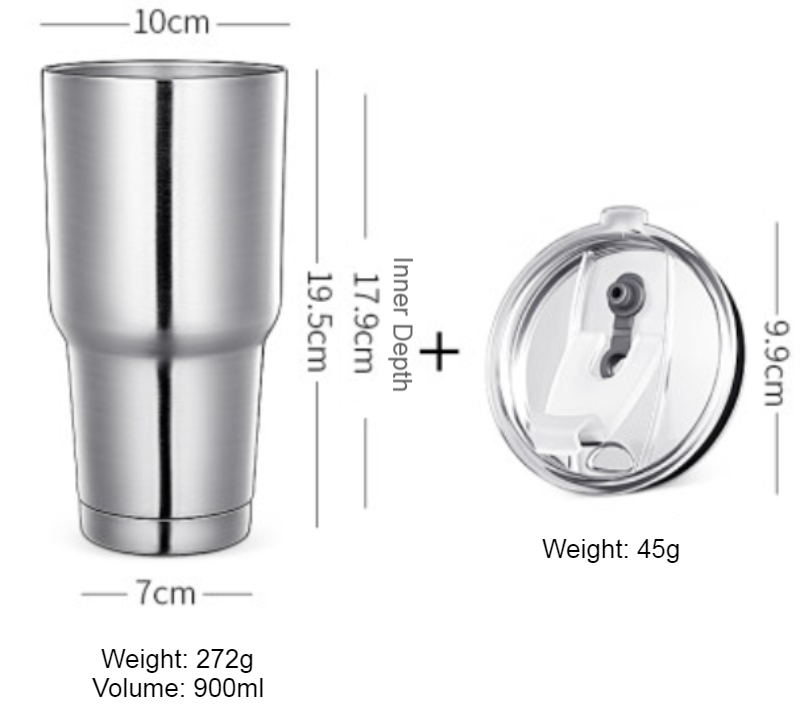 Sandsberg | Edelstahl-Vakuum-Isolier-Reisebecher mit wiederverwendbarem Strohhalm und kristallklarem Deckel, für Wasser, Kaffee, kalte und heiße Getränke