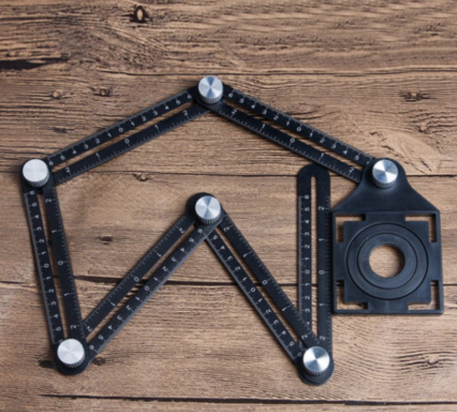 Sandsberg | Multiwinkel-Messschieber mit 6 faltbaren Seiten, für Handwerker, Bauarbeiter, Handwerker, Zimmerleute, Dachdecker und mehr