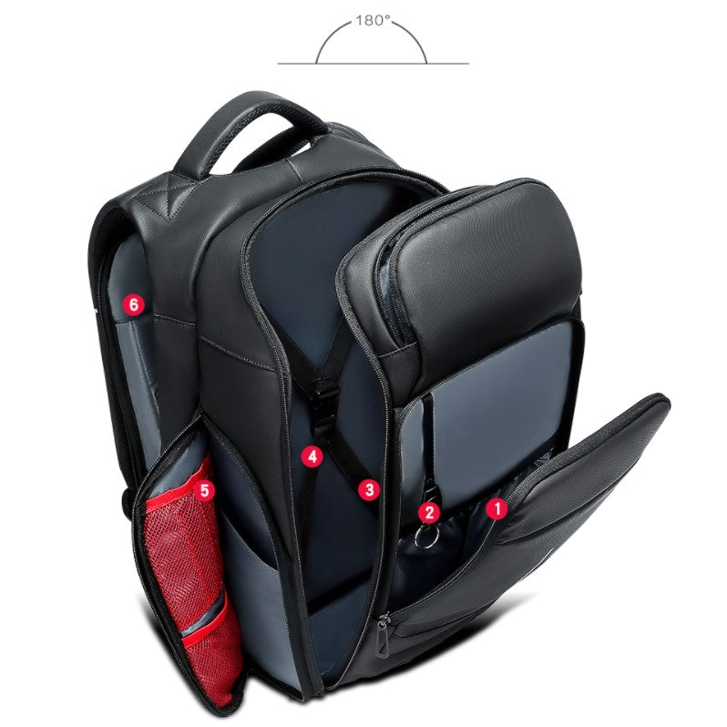 Sandsberg | Große Kapazität Business Rucksack, mit Isoliertasche, mehreren Fächern, wasserdichtem Design, 180¬∞ ÖffnungÔºåfür Arbeit, Schule, Pendeln & mehr