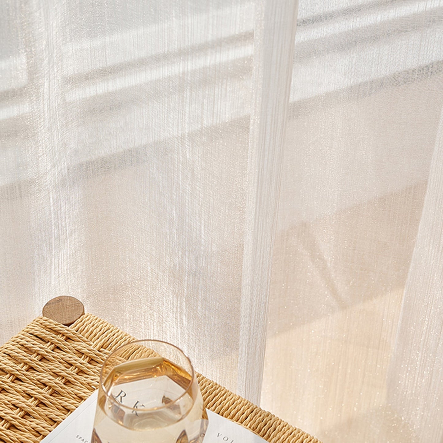 WeaveGlam Vorhänge - Elegante Durchsichtige Woven Vorhänge für Moderne Interieurs