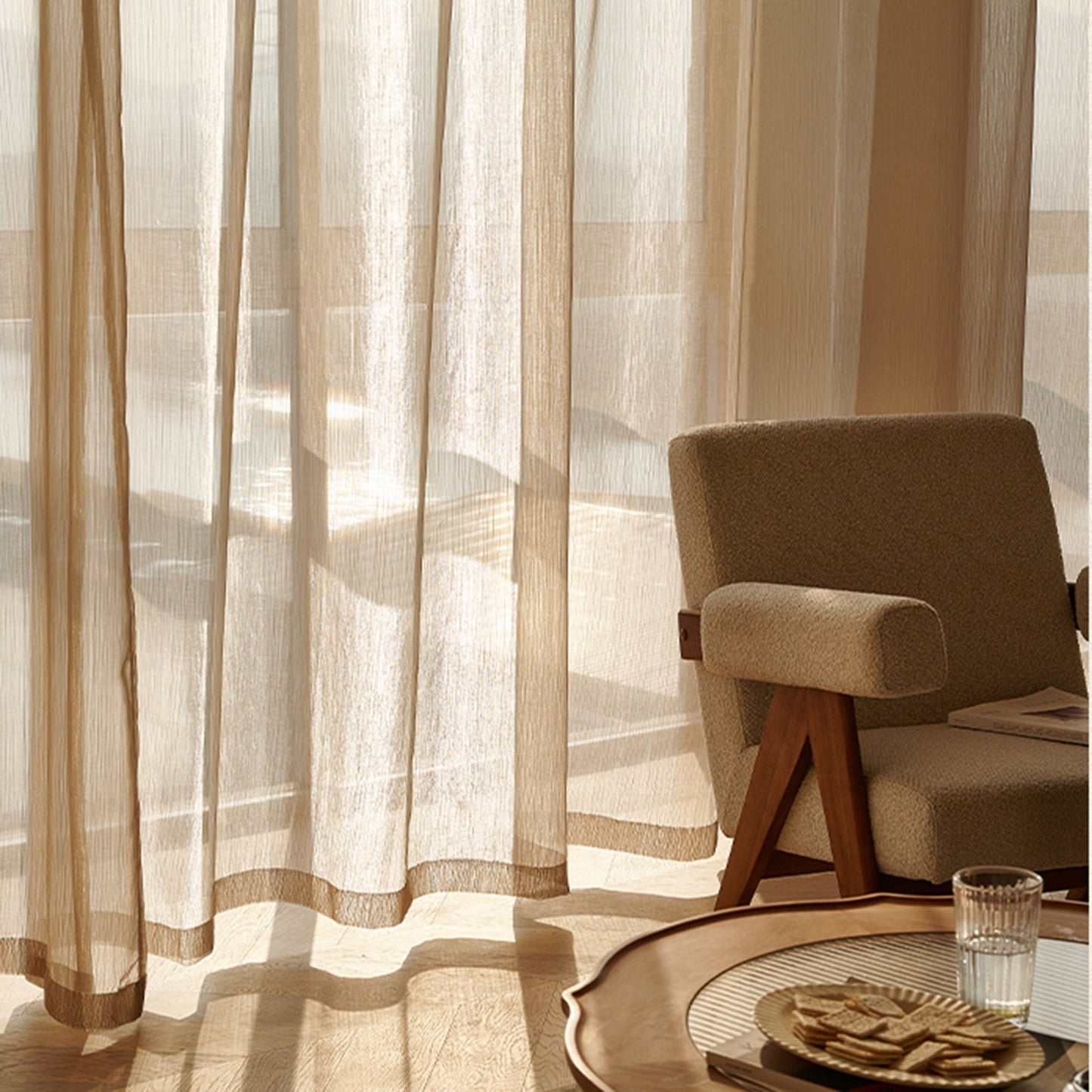 WeaveGlam Vorhänge - Elegante Durchsichtige Woven Vorhänge für Moderne Interieurs