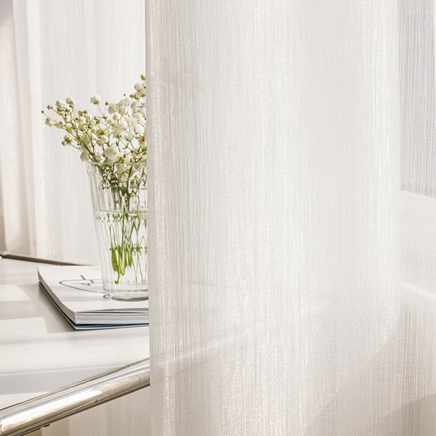 WeaveGlam Vorhänge - Elegante Durchsichtige Woven Vorhänge für Moderne Interieurs