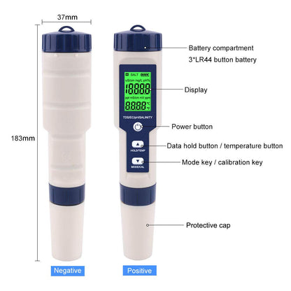 Sandsberg | Hochpräziser digitaler pH-Teststift für Wasser