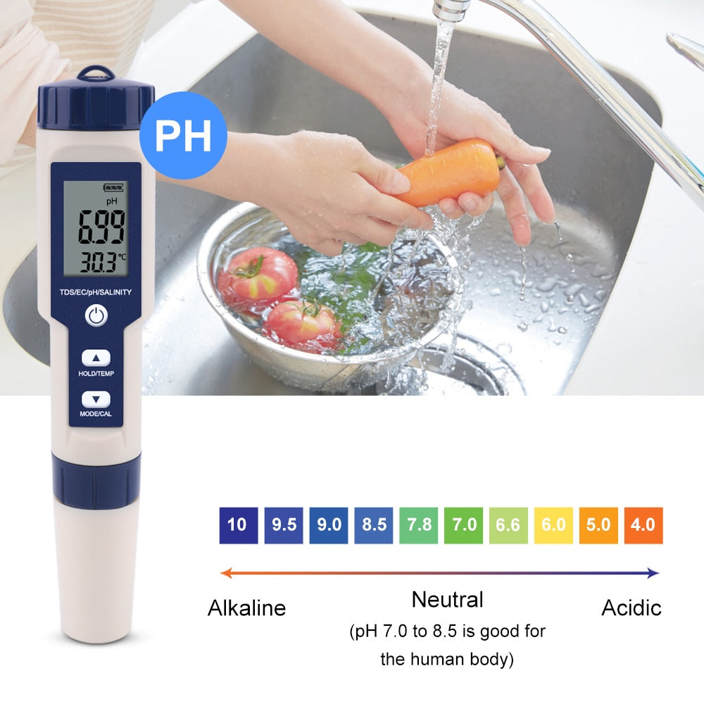 Sandsberg | Hochpräziser digitaler pH-Teststift für Wasser