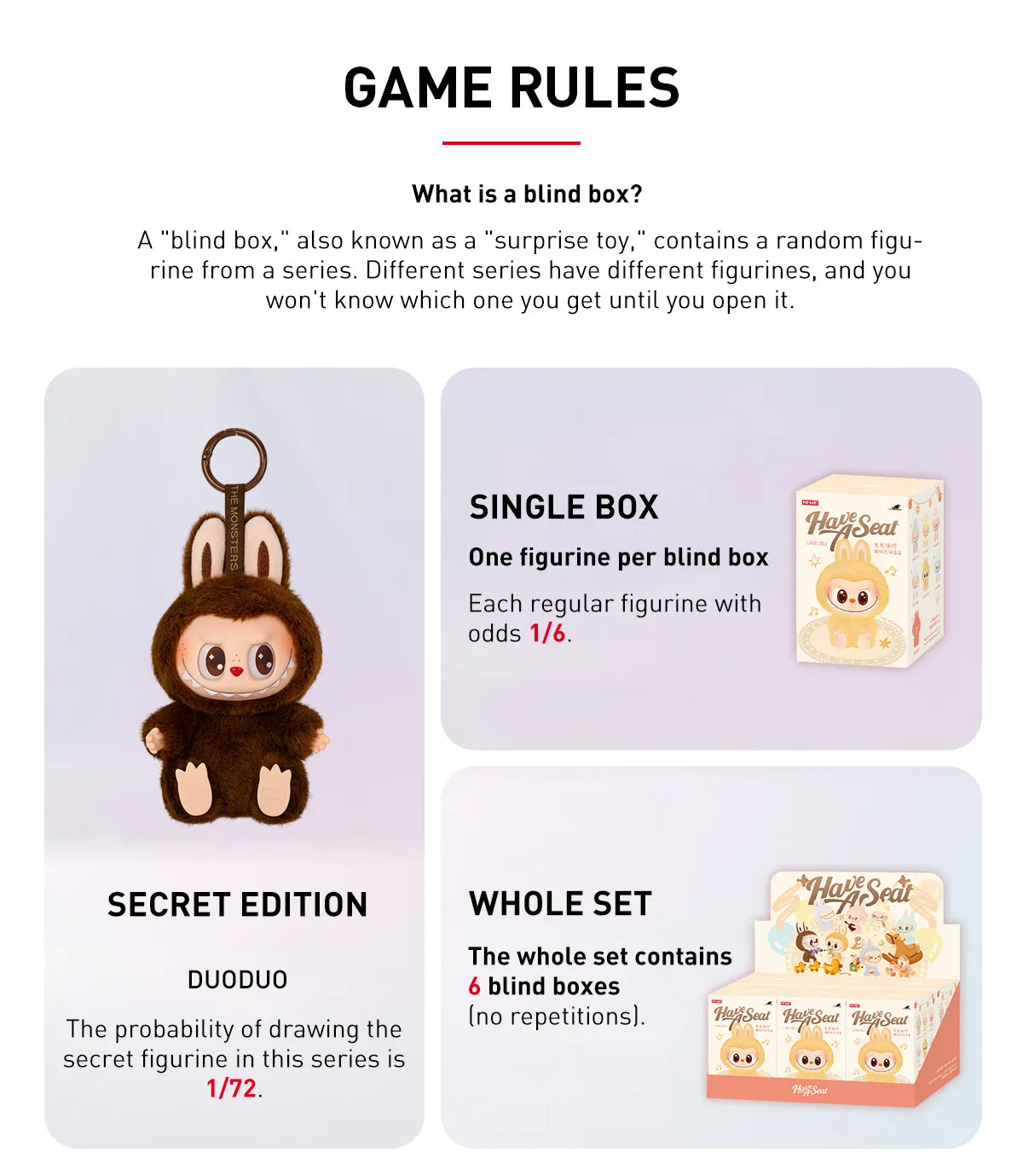 Sandsberg | Haben Sie einen Sitz Bunny Monster Sammler Spielzeug – Limitierte Auflage Designer Figur Packung mit 6 Blind Box