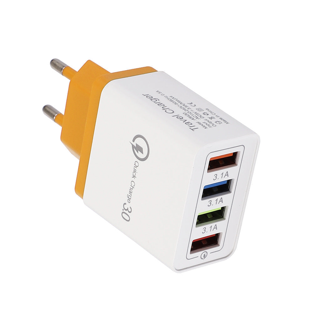 USB-Ladegerät Quick Charge 3.0 4 Telefonadapter für Tablet Tragbares mobiles Wandladegerät Schnellladegerät
