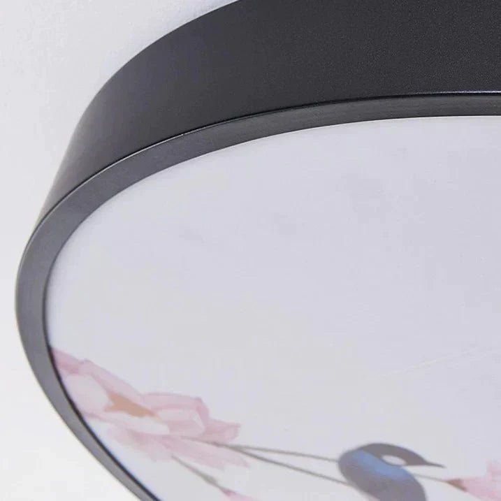 Sandsberg | Moderne Neue Blumen Vogel Runde Schlafzimmer Deckenlampe
