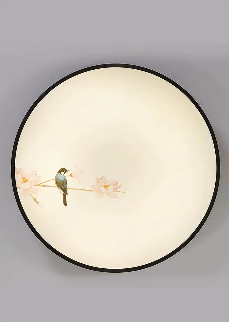 Sandsberg | Moderne Neue Blumen Vogel Runde Schlafzimmer Deckenlampe