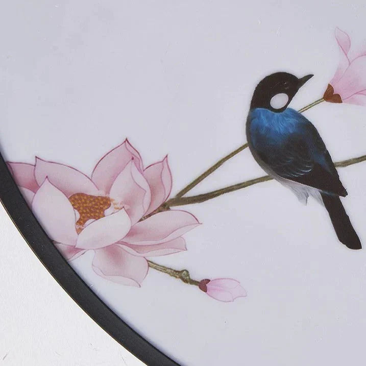 Sandsberg | Moderne Neue Blumen Vogel Runde Schlafzimmer Deckenlampe