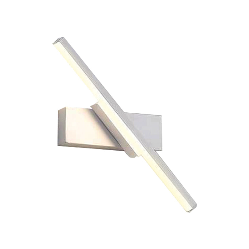Sandsberg | Draaiende Acryl Lineaire LED Wandlamp Simpliciteit Zwart/Wit Wandverlichting Armatuur, Wit/Warm Licht