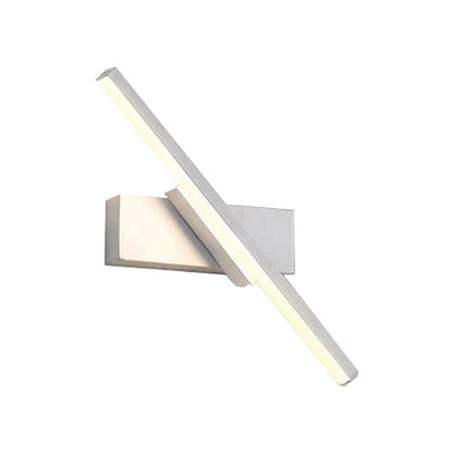 Sandsberg | Draaiende Acryl Lineaire LED Wandlamp Simpliciteit Zwart/Wit Wandverlichting Armatuur, Wit/Warm Licht