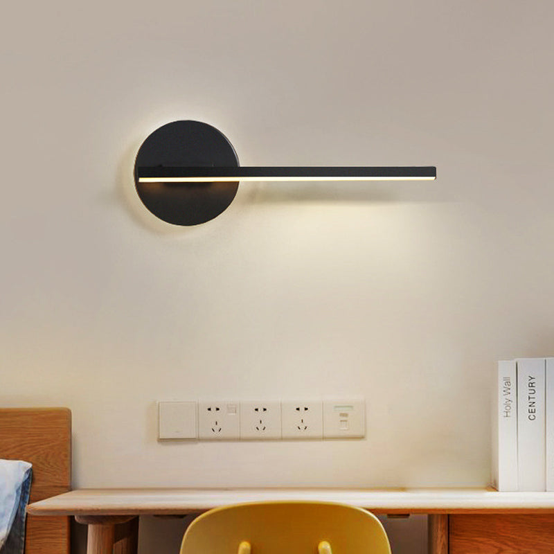 Schwarz/Weiß Linear Wandleuchte Minimalistische Acryl LED Wandlampe für Schlafzimmer in warmem/weißem Licht