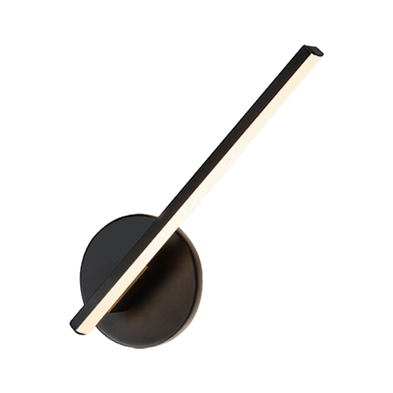 Schwarz/Weiß Linear Wandleuchte Minimalistische Acryl LED Wandlampe für Schlafzimmer in warmem/weißem Licht