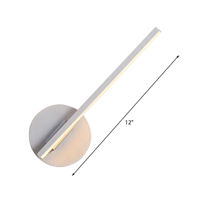 Schwarz/Weiß Linear Wandleuchte Minimalistische Acryl LED Wandlampe für Schlafzimmer in warmem/weißem Licht