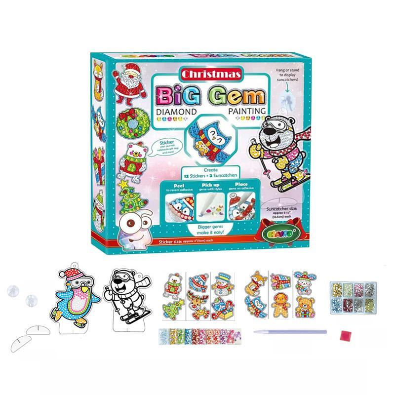Große Edelstein-Diamant-Malaufkleber für Kinder