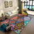 Sandsberg | Oriental Flower Print Teppich Multicolor Baumwollmischung Teppich mit rutschfester Unterlage haustierfreundlicher Innenraumteppich für das Wohnzimmer