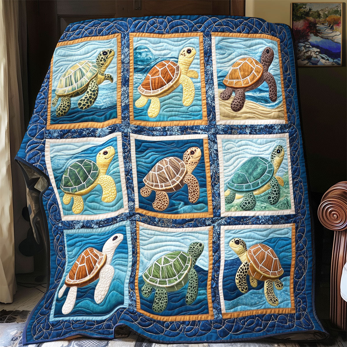 Schildkröte Meer Steppdecke