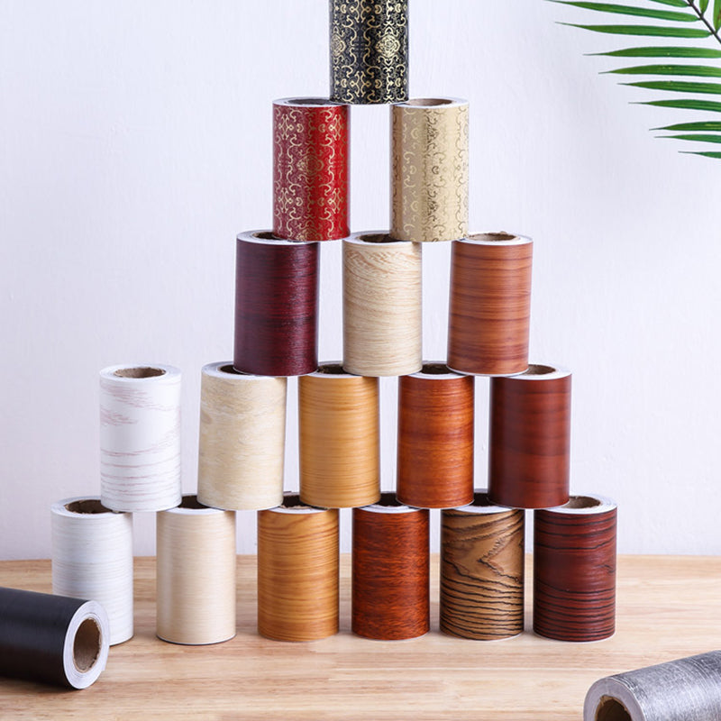 Selbstklebende Holzstruktur Tapetenbordüre 16' L x 4" B Industrielle Wandkunst für das Schlafzimmer