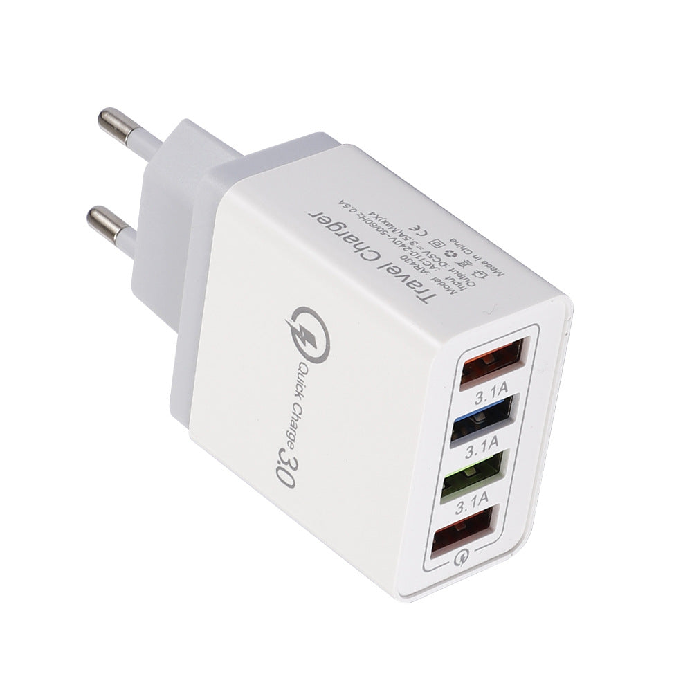 USB-Ladegerät Quick Charge 3.0 4 Telefonadapter für Tablet Tragbares mobiles Wandladegerät Schnellladegerät