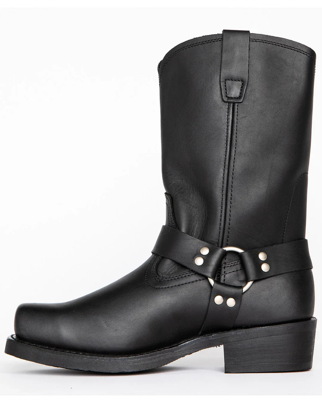 Schwarzer Harness-Stiefel für Herren - 11 Zoll hoch