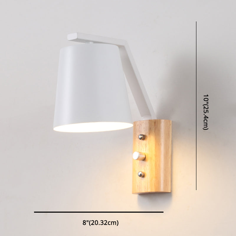 Sandsberg | Witte Glazen Wandverlichting Houten Verlichting für Studiekamer Schlafzimmer