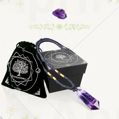 Sandsberg | Natürliche Kristall-Amethyst-Heilungs-Halskette - Lyra
