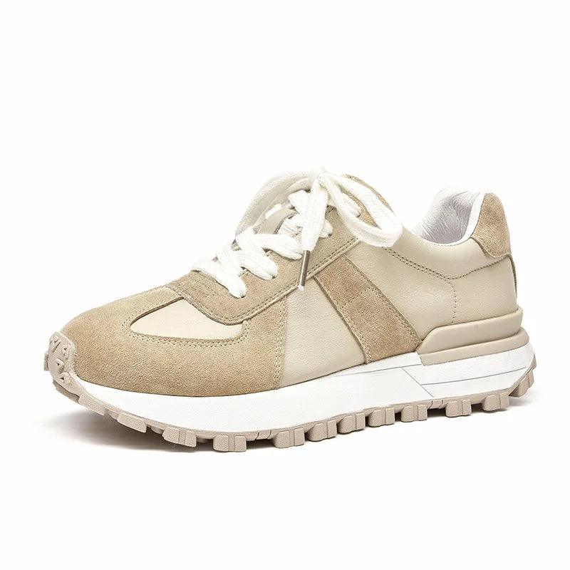 Damen Freizeit Schuhe - Handgemachte Plattform Ballerinas Sneaker