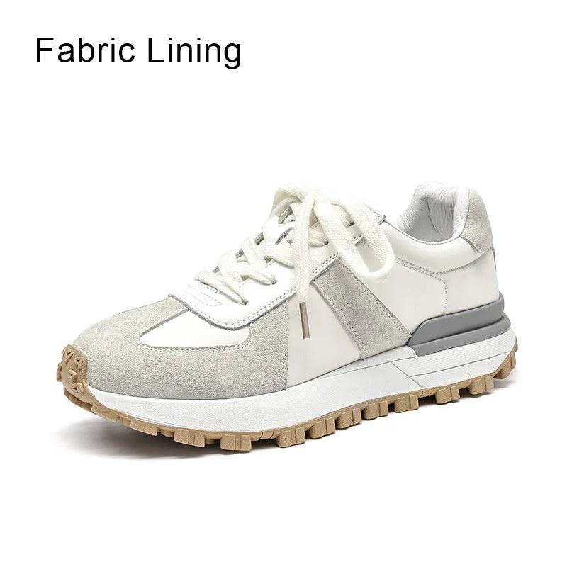Damen Freizeit Schuhe - Handgemachte Plattform Ballerinas Sneaker