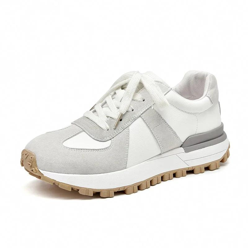 Damen Freizeit Schuhe - Handgemachte Plattform Ballerinas Sneaker