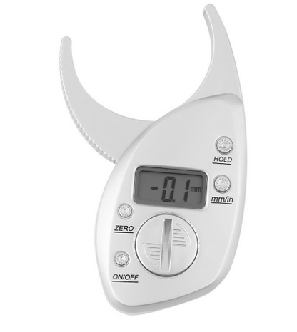 Digitaler Körperfett-Messschieber, Hautfalten-Messschieber, LCD-Display, Analysator, Maßband, Schlankheitswaage, Gewichtsverlust, rutschfester Griff