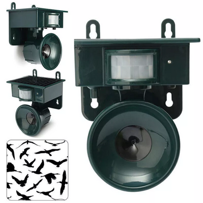 Sandsberg | TerraGuard – Wetterfester Solar-Vogelvertreiber mit PIR-Bewegungssensor & natürlichem Geräuschabwehrmittel