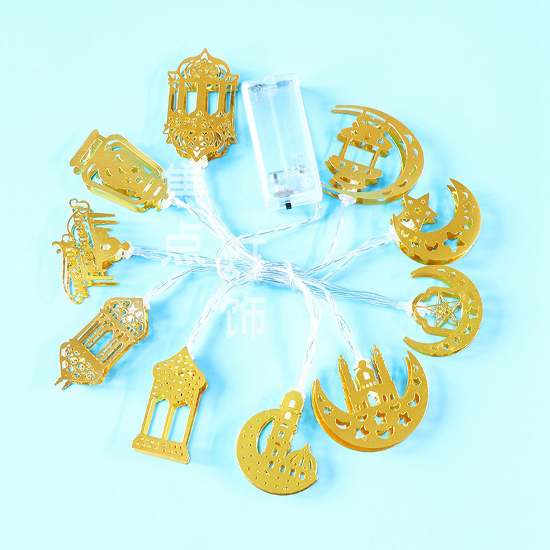 Sandsberg | Bunte LED Lichterkette – Dekorative Lichter mit Mond- und Laternenmotiven für Wohnung und Garten