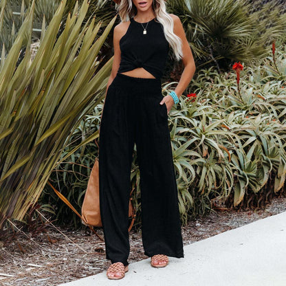 Sandsberg Hose mit Taschen aus einer Leinenmischung