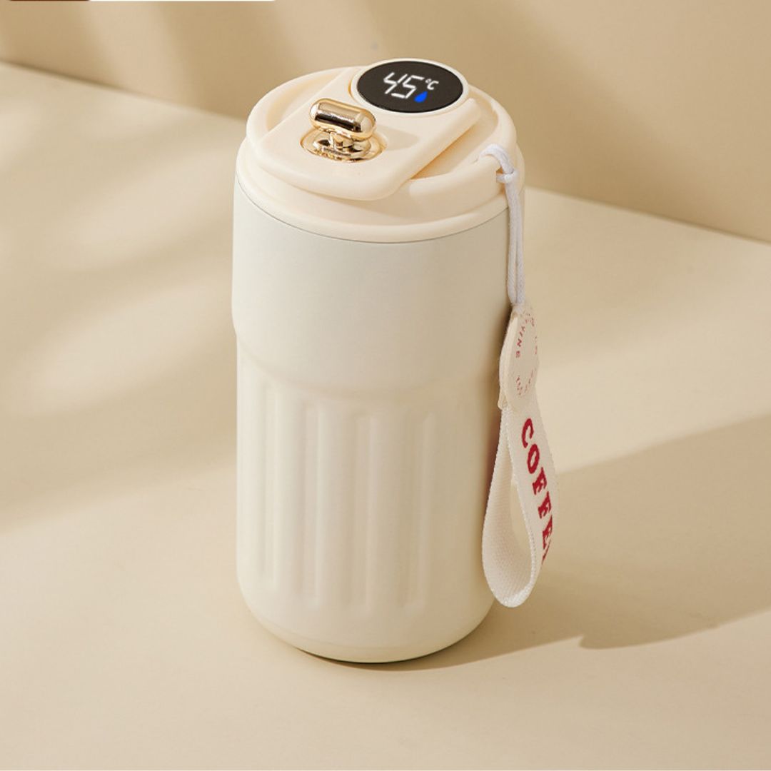 Sandsberg | Edelstahl  Kaffebecher mit LED Temperatur Anzeige 450 ML