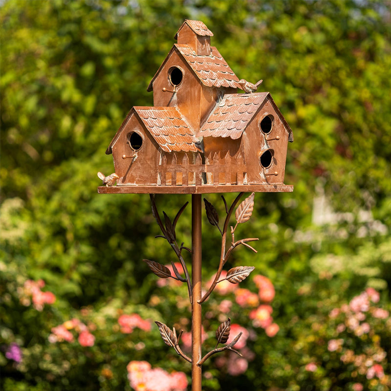 🐦Kreative Garten-Vogelhaus-Dekoration Aus Metall