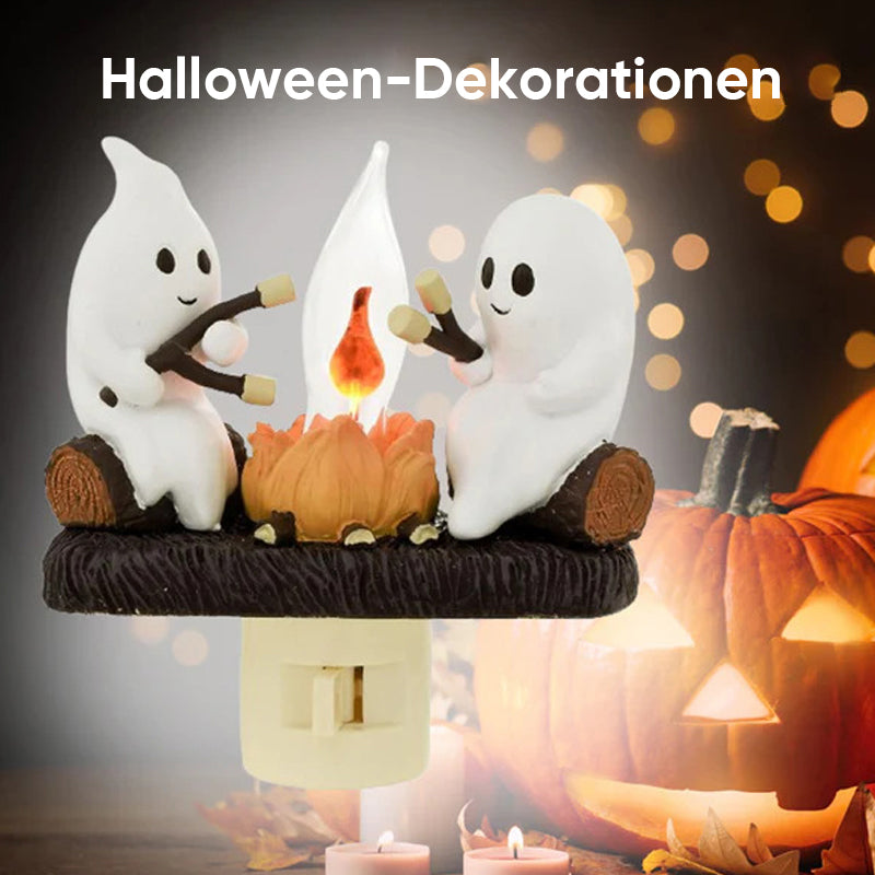 Halloween-Geister Lagerfeuer flackerndes Nachtlicht