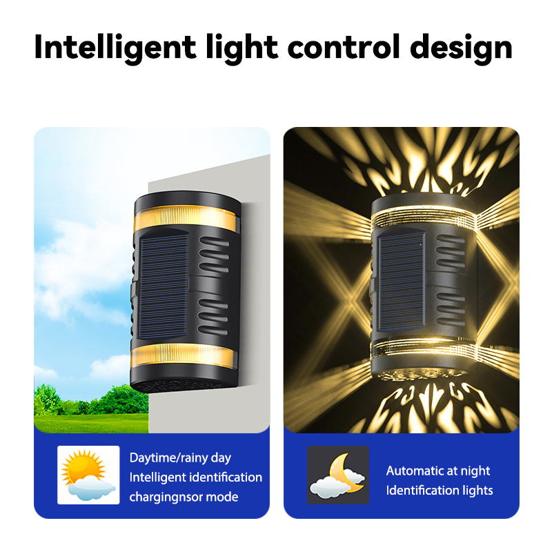 Sandsberg | Solarlampe mit Intelligenter Lichtsteuerung – Außenwandleuchte mit Automatischer Nacht-Erkennung