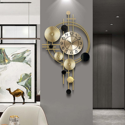 Sandsberg | Vornix | Große Moderne Wanduhr – Elegantes Metall Design für Wohnzimmer oder Büro