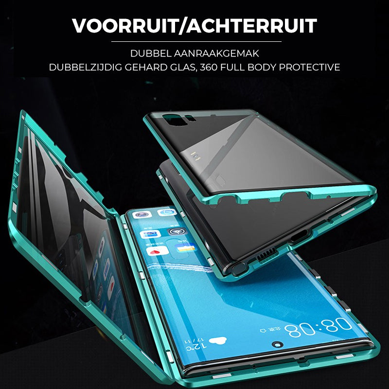 Magnetisches gehärtetes Glas Doppelseitige Handyhülle für Samsung