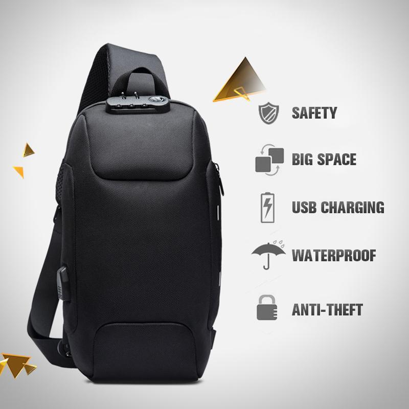 Antidiebstahl-Rucksack mit 3-stelligem Schloss