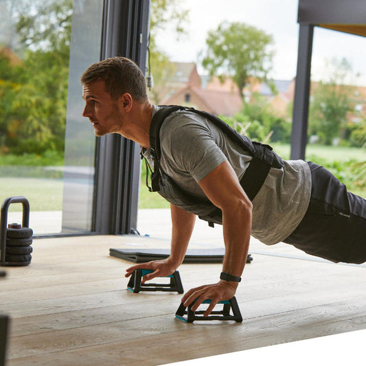 Sandsberg | Robuste Push-Up-Stangen mit vollflächiger rutschfester Basis, ergonomisches Design, für Männer und Frauen, für Zuhause, Fitnessstudio, Bodybuilding, Muskeltraining & Workout