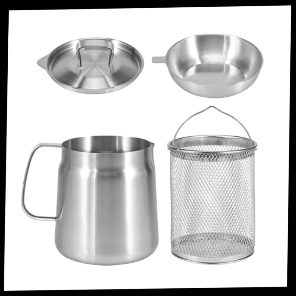 2-in-1 Fritteuse aus Edelstahl