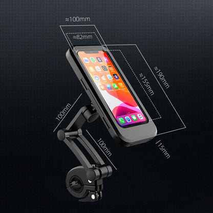 Sandsberg | Wasserdichter Fahrrad-Handyhalter mit Gehäuse, für Motorrad-/Fahrradlenker