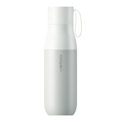 Sandsberg | 450ml Smart-Wasserflasche, mit 24-Stunden-Isolierung, Temperaturanzeige, Wasserqualitätsprüfung und magnetischem Laden, für Zuhause, Büro, Sport und Reisen