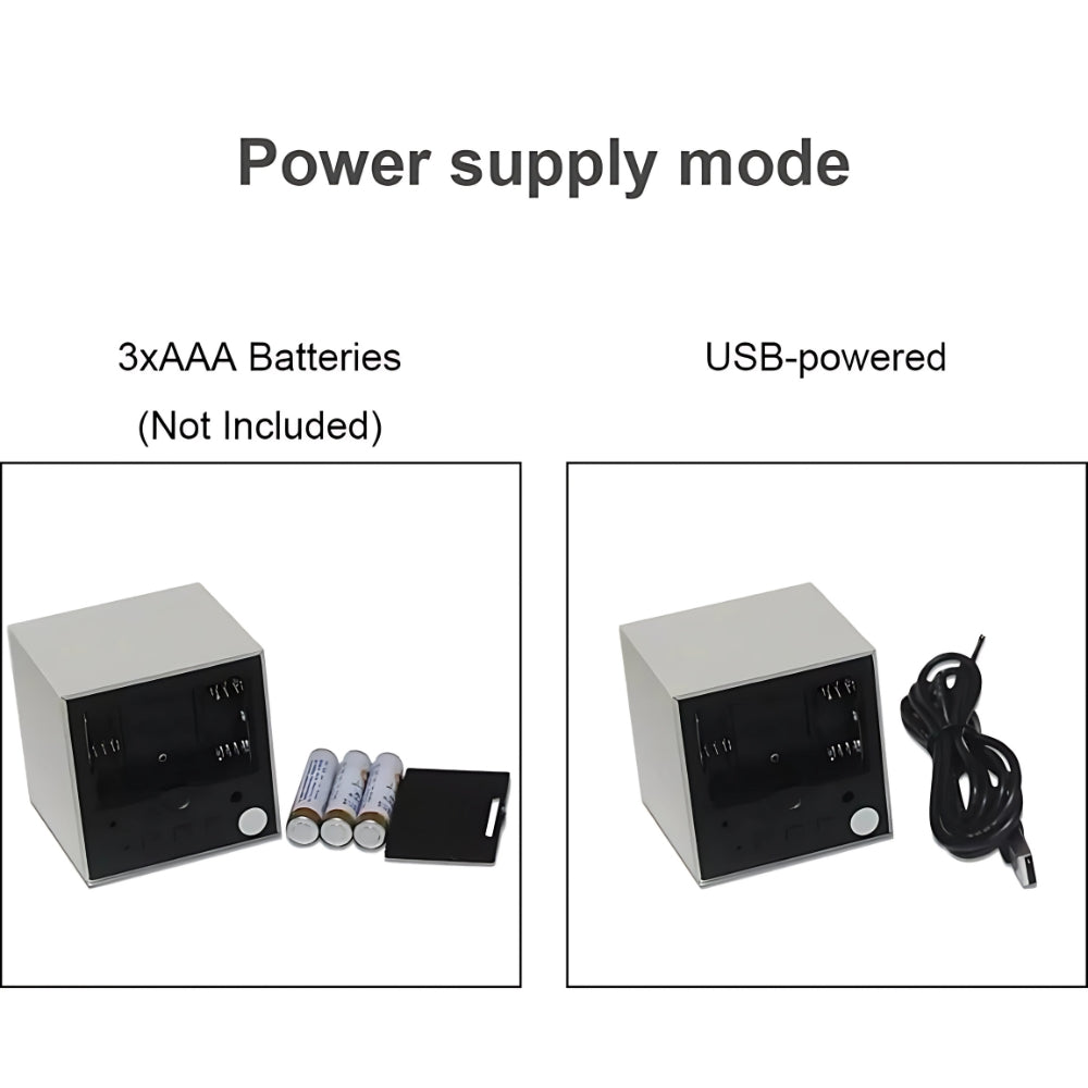 Moderner Cube LED Wecker