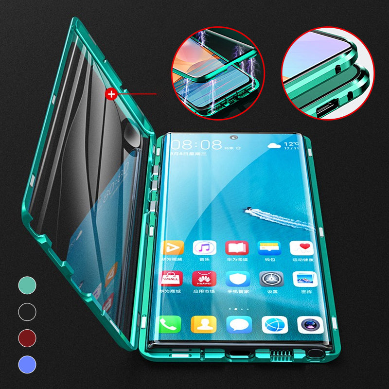 Magnetisch gehärtetes Glas doppelseitige Smartphone-Hülle für Samsung(b)