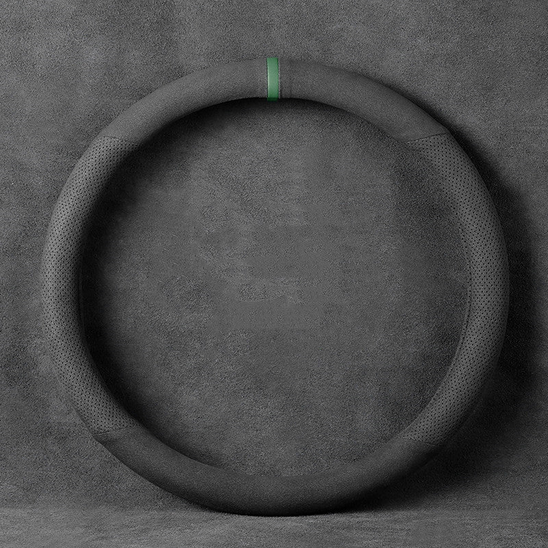 Sandsberg | Universelle Anti-Rutsch Lenkradabdeckung mit atmungsaktivem Mikrofaser, für rundes & D-förmiges Lenkrad