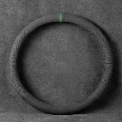 Sandsberg | Universelle Anti-Rutsch Lenkradabdeckung mit atmungsaktivem Mikrofaser, für rundes & D-förmiges Lenkrad