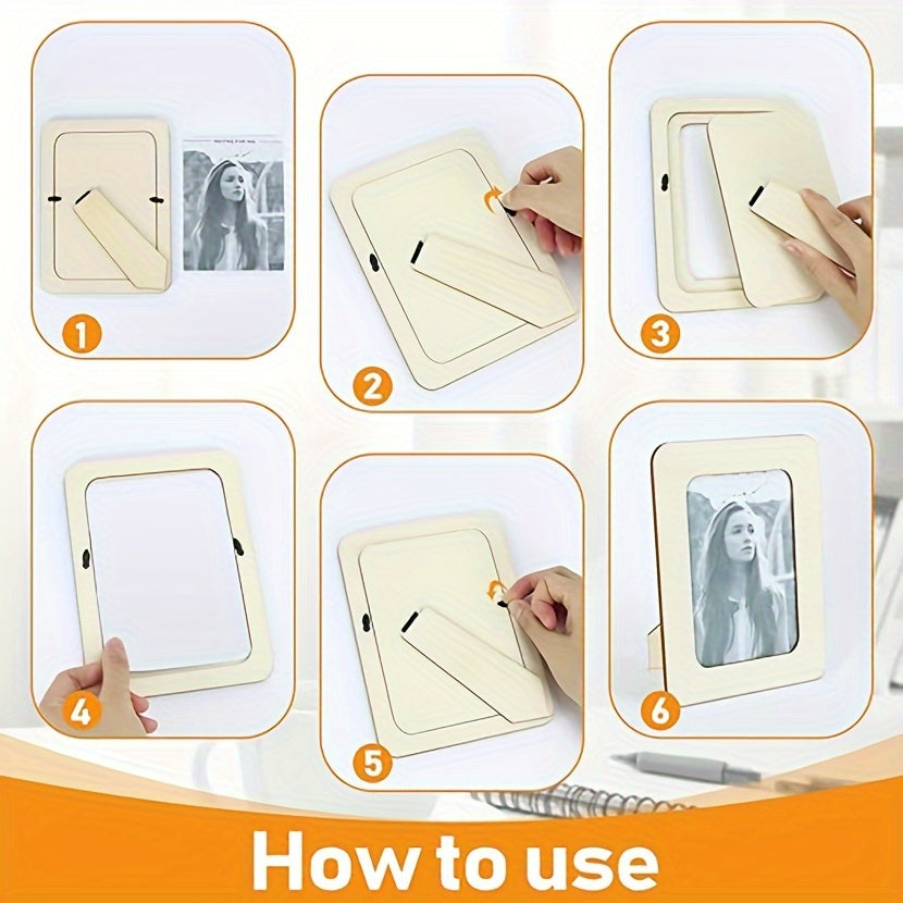 CreativeFrame – Set von 10 DIY Fotohalter Holz