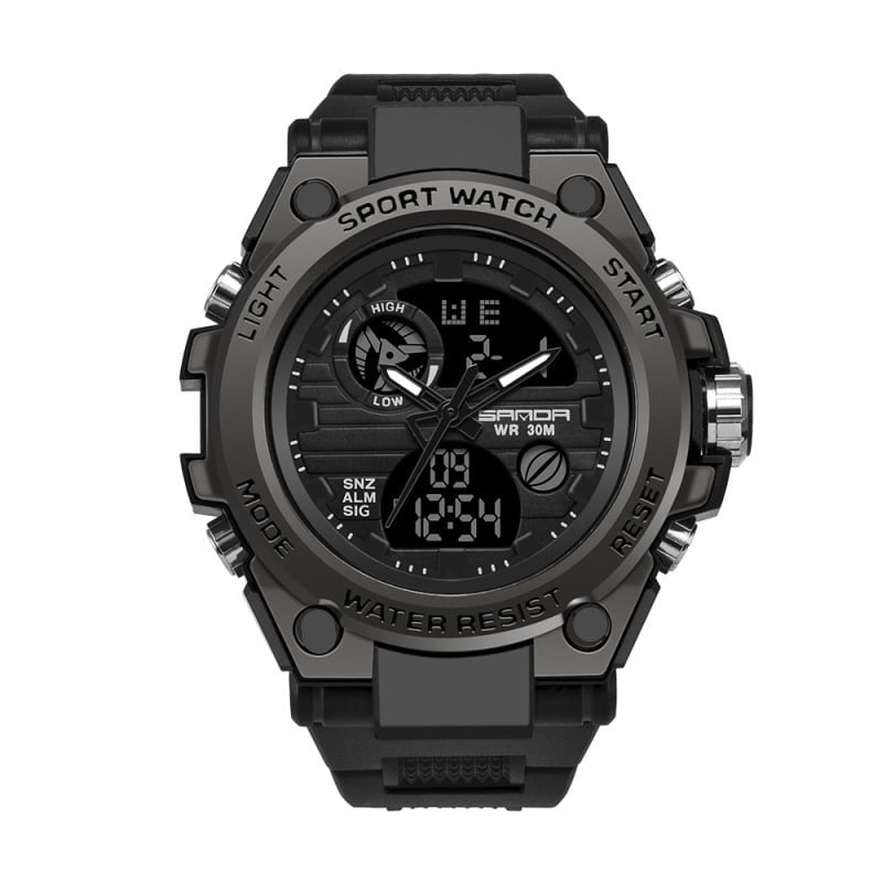 ⌚Sportliche Dual-Display Mode Multifunktionale wasserdichte leuchtende Herrenarmbanduhr